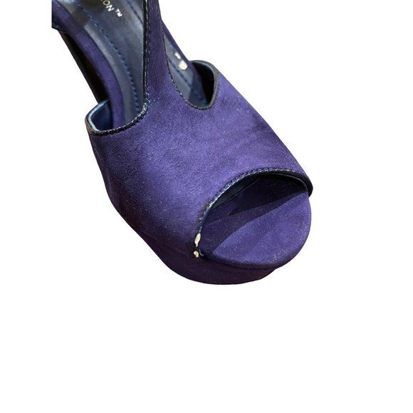BCBGeneration Purple Platform High Heels Sandals Size 6.5 - Picture 6 of 9
